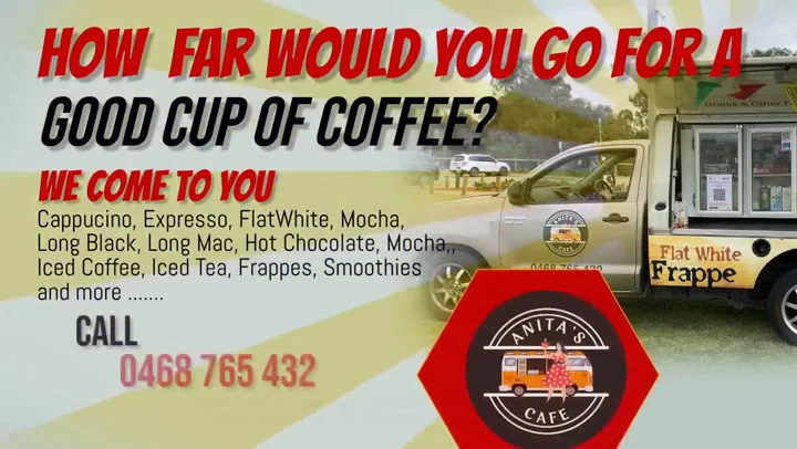 Menu, Anita's Coffee Van