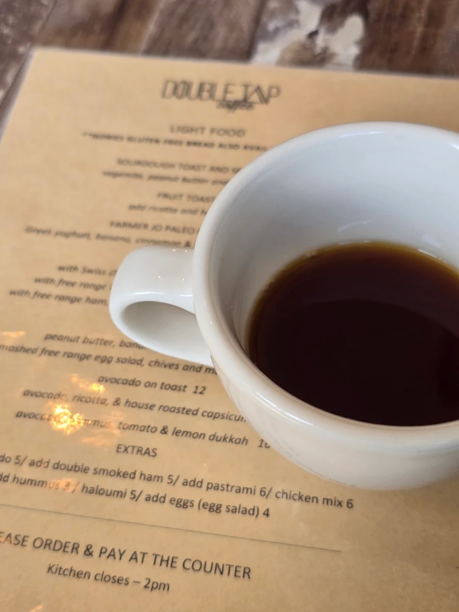 Menu, Double Tap Coffee