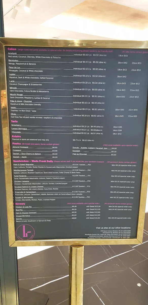 Menu, Le Bon Choix