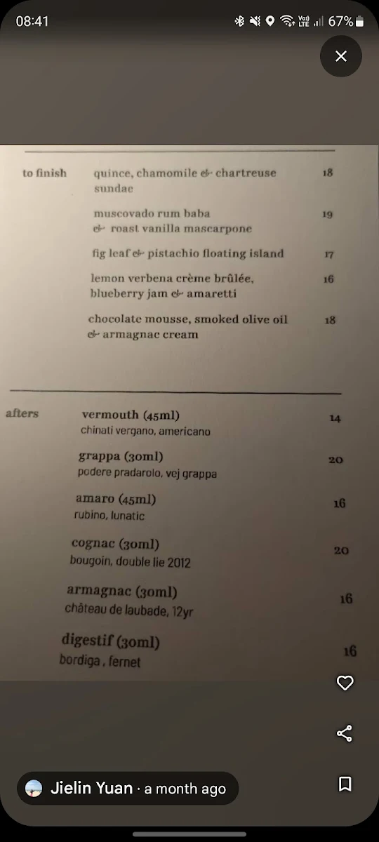 Menu, Six Russell Bakes + Bistro