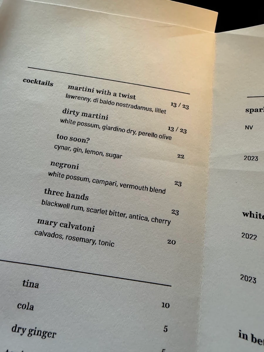 Menu, Six Russell Bakes + Bistro