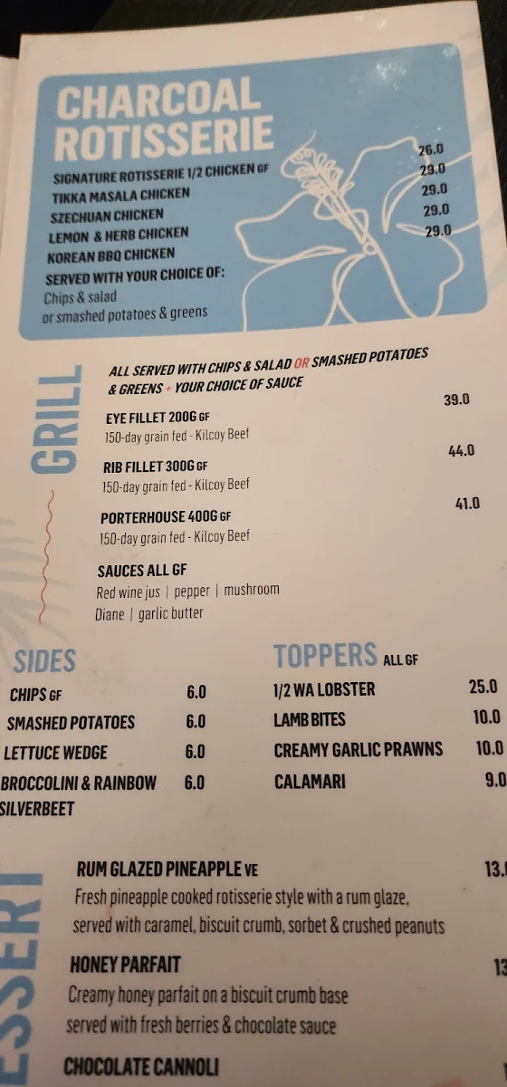 Menu, The Komo