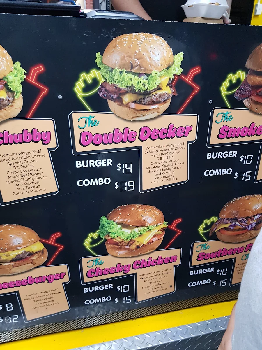 Menu, Chubby Buns Lidcombe