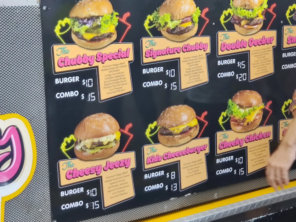 Menu, Chubby Buns Lidcombe