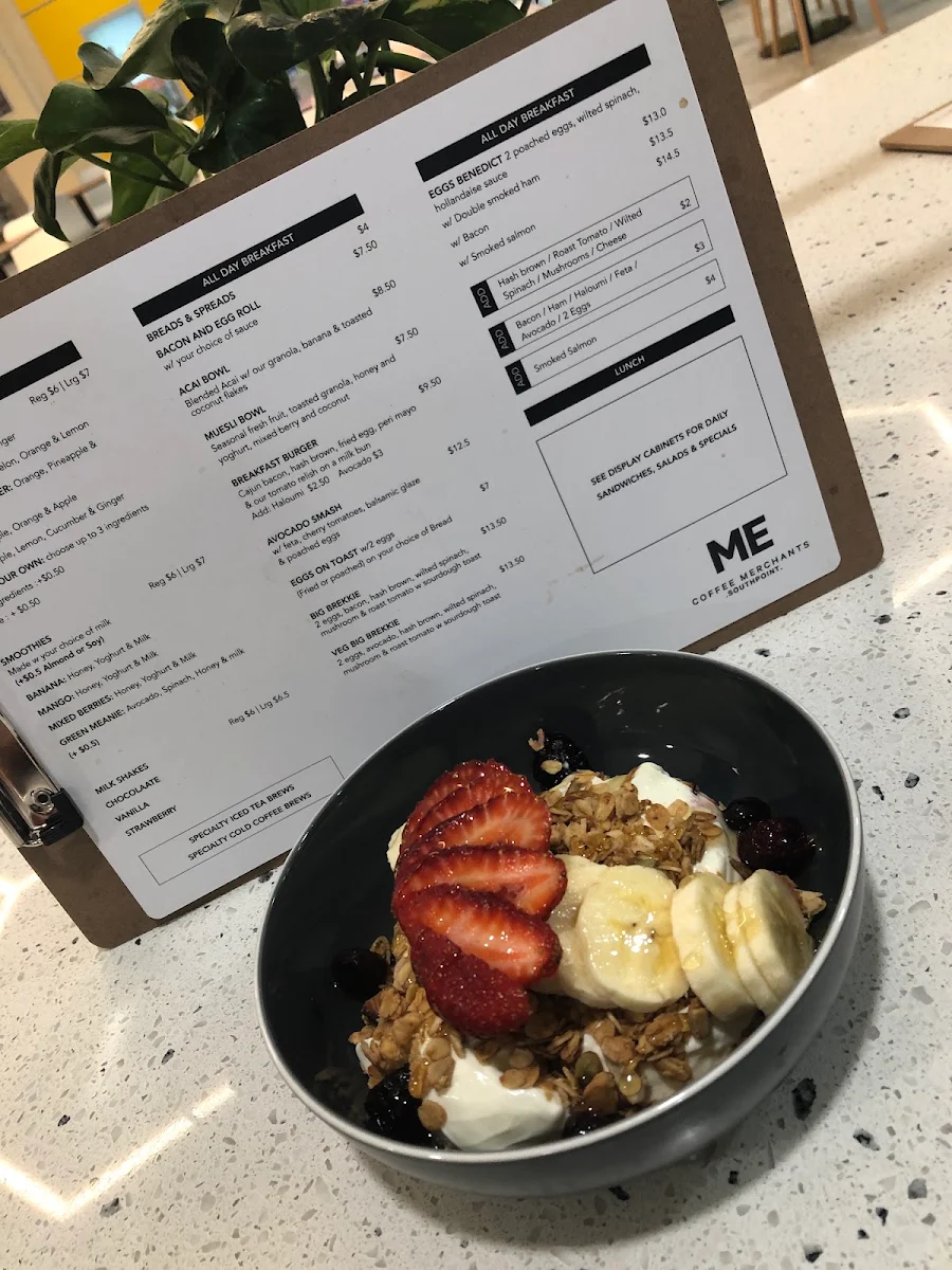 Menu, ME Coffee Merchants
