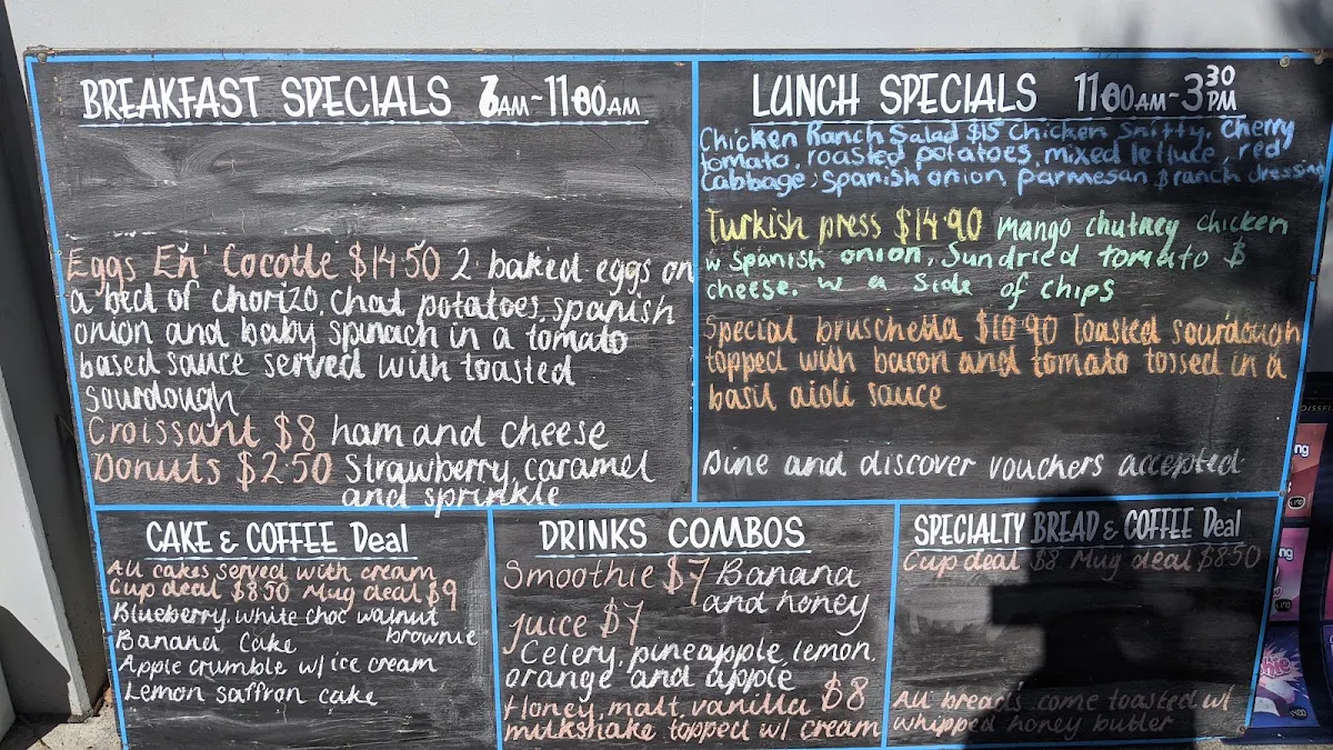 Menu, Munchas Cafe and Catering
