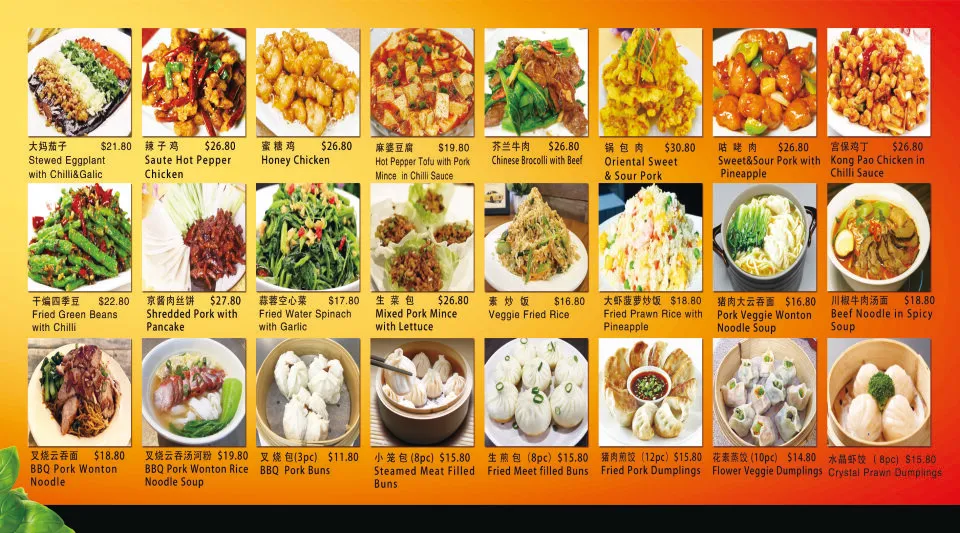 Menu, New Dumpling House