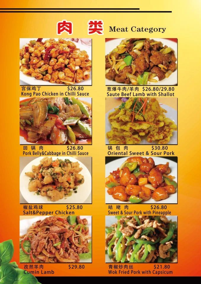 Menu, New Dumpling House
