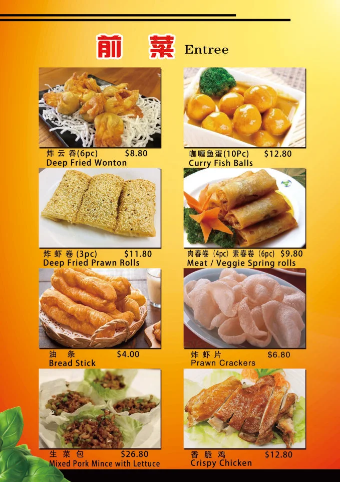 Menu, New Dumpling House
