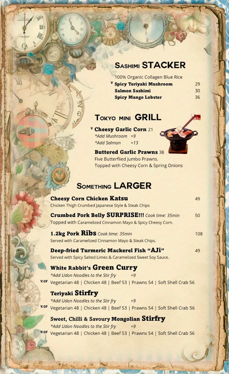 Menu, The Pink Rabbit at Tho Tho
