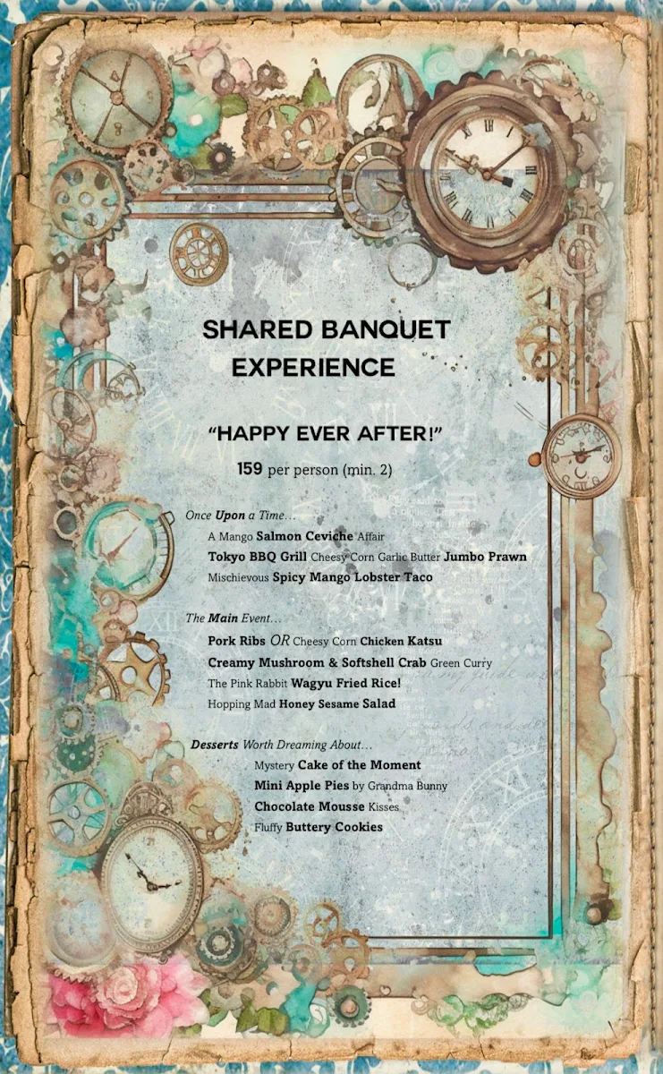 Menu, The Pink Rabbit at Tho Tho
