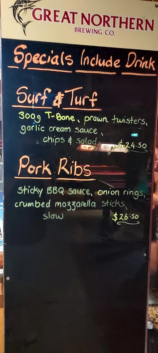 Menu, Beaches Bar & Grill