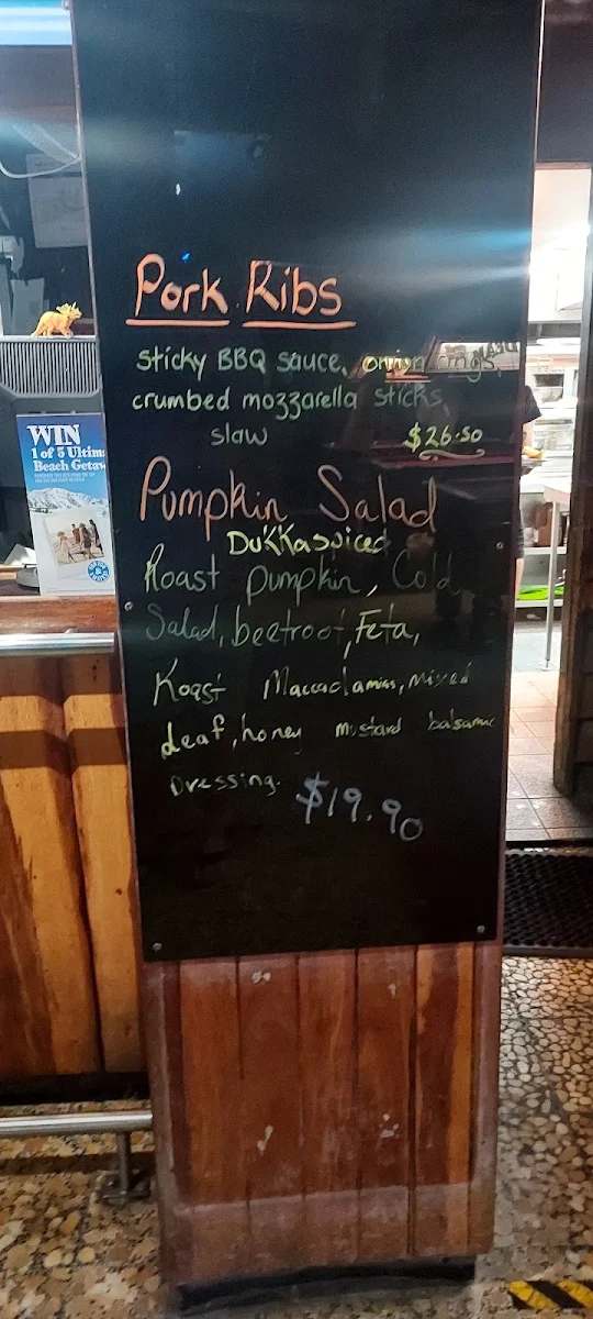 Menu, Beaches Bar & Grill