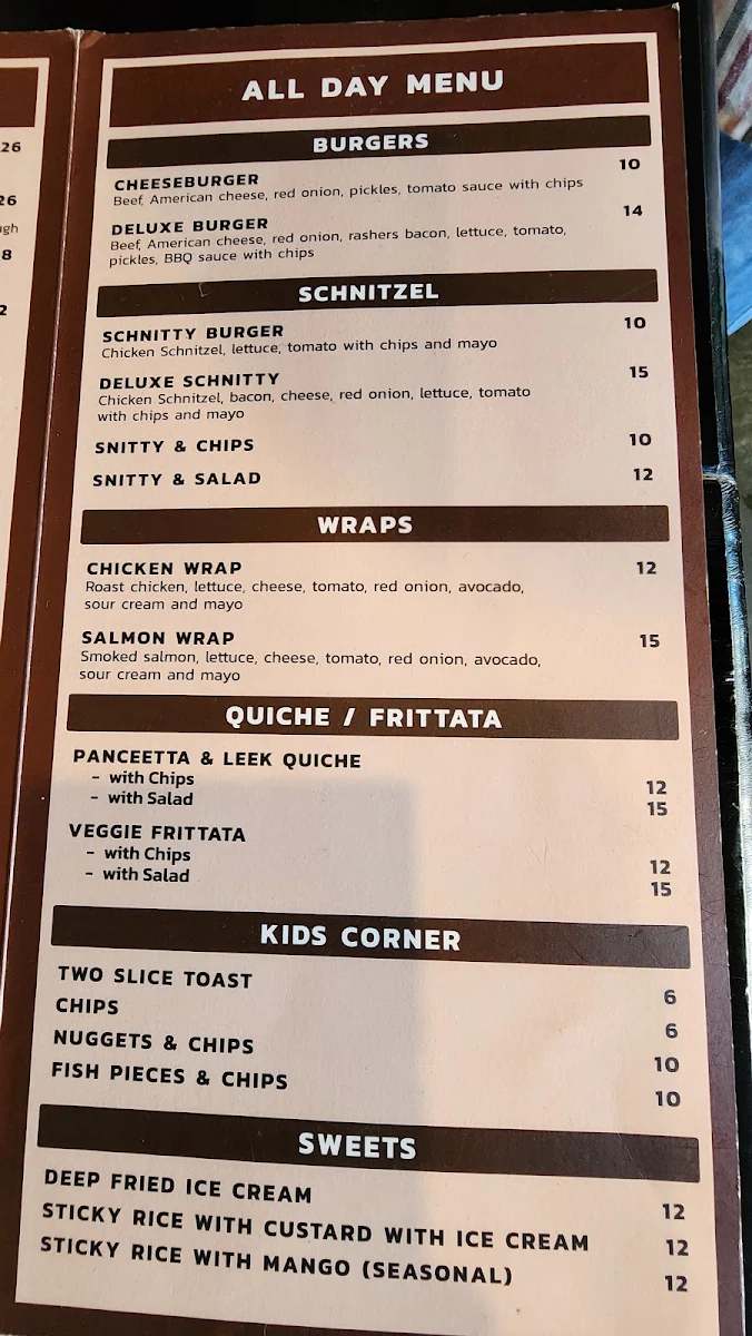 Menu, Delish Cafe and Thai restaurant