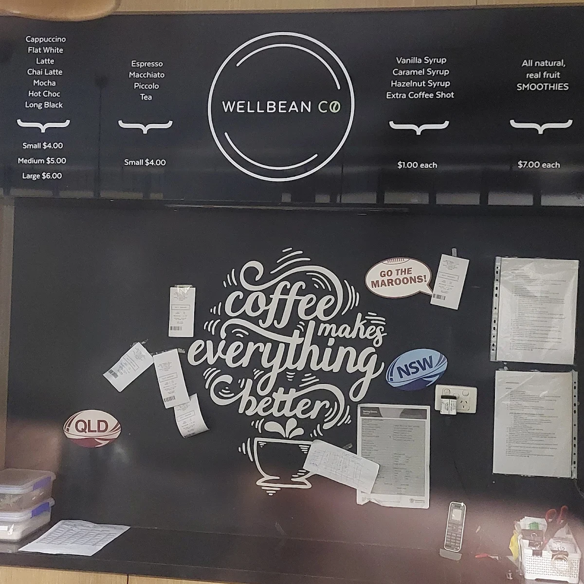 Menu, Wellbean Co
