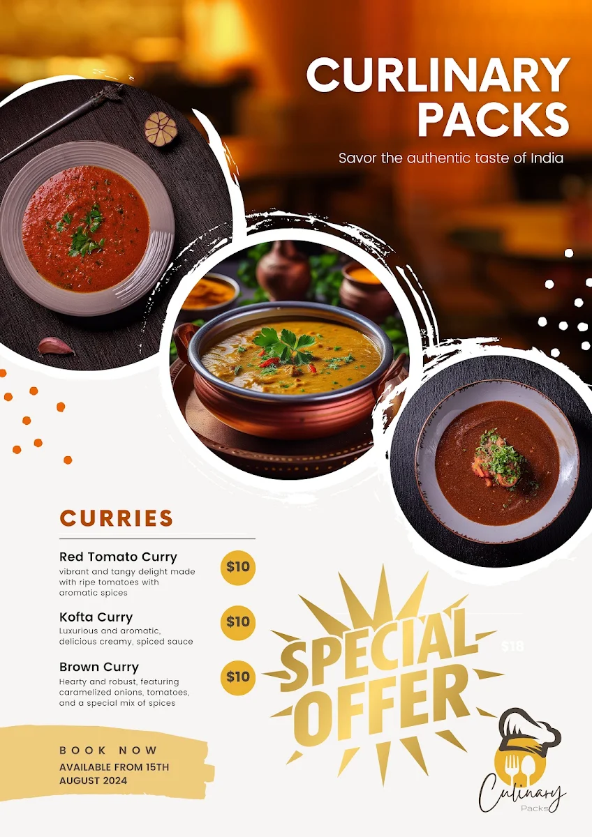 Menu, Culinary Packs