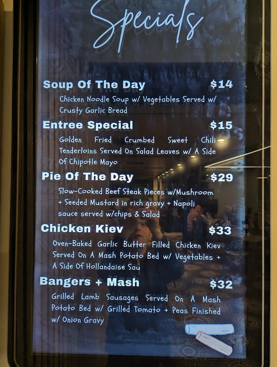 Menu, Commercial Hotel