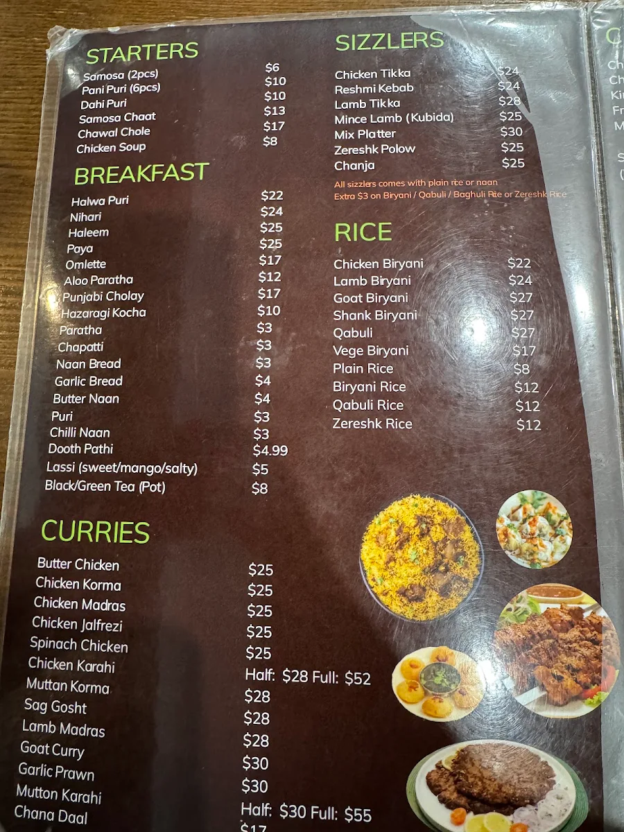 Menu, Fresh Point Juice Bar and Restaurant