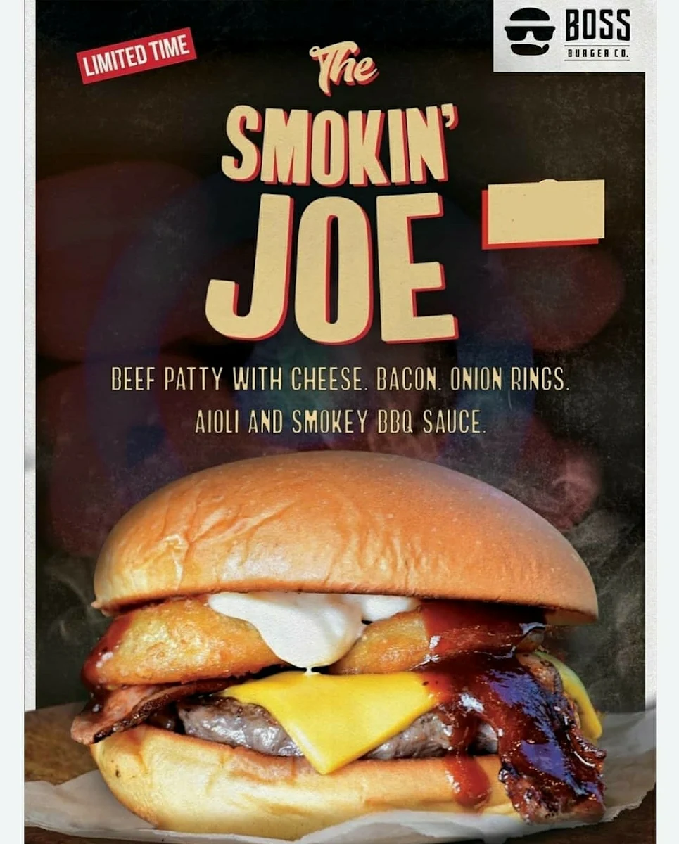 Menu, Boss Burger Co.