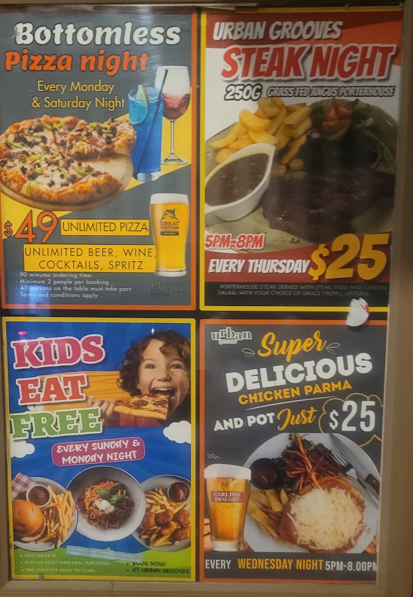 Menu, Urban Grooves