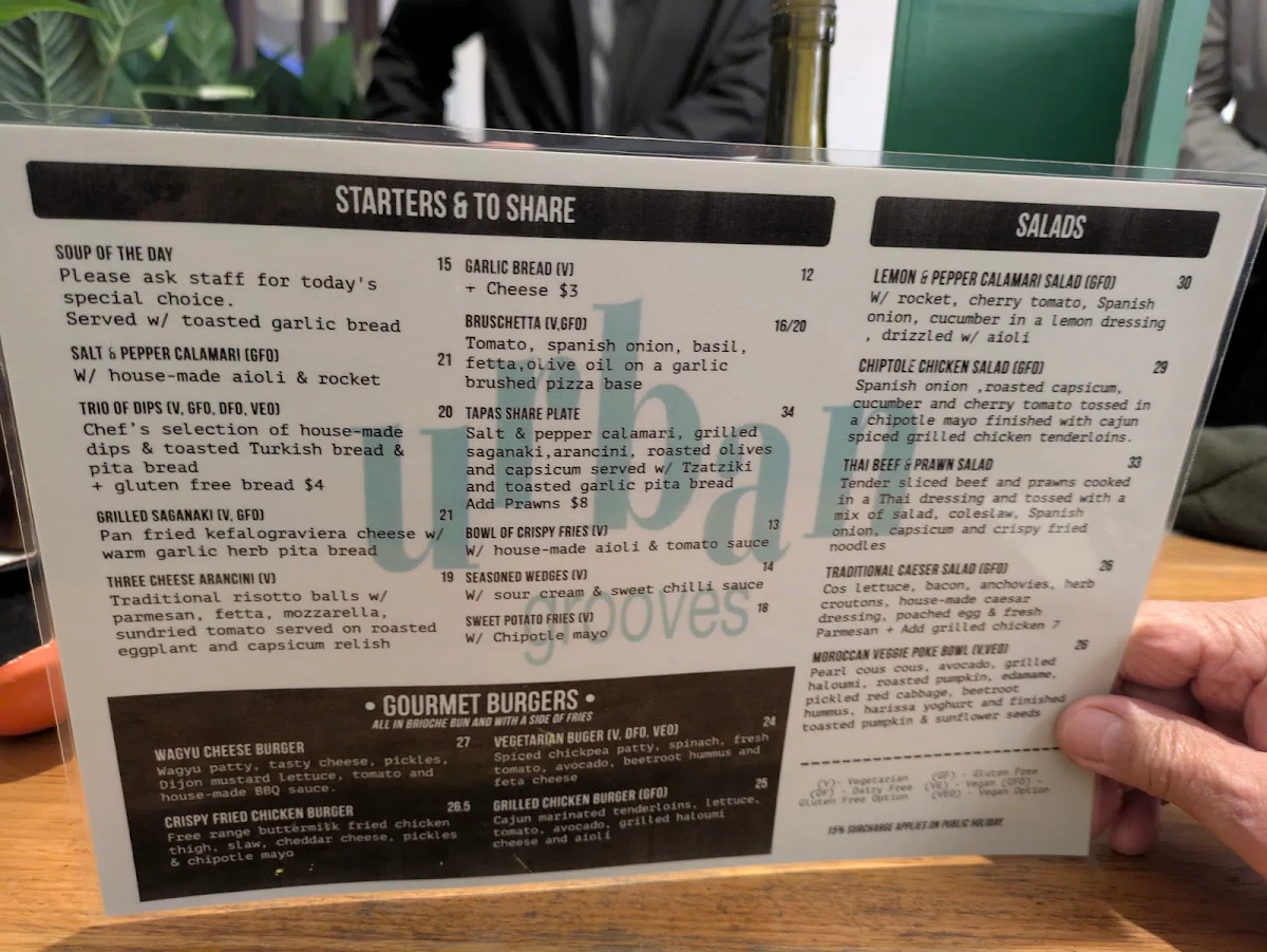 Menu, Urban Grooves