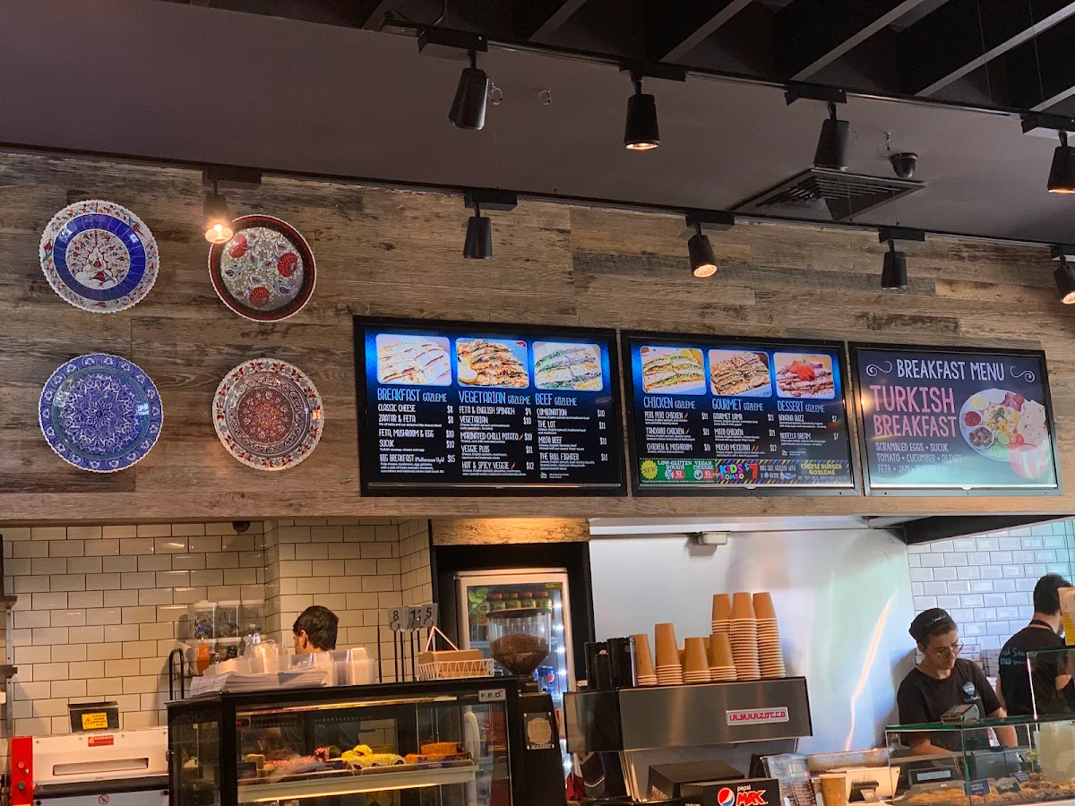 Menu, Gozleme Kebab Docklands