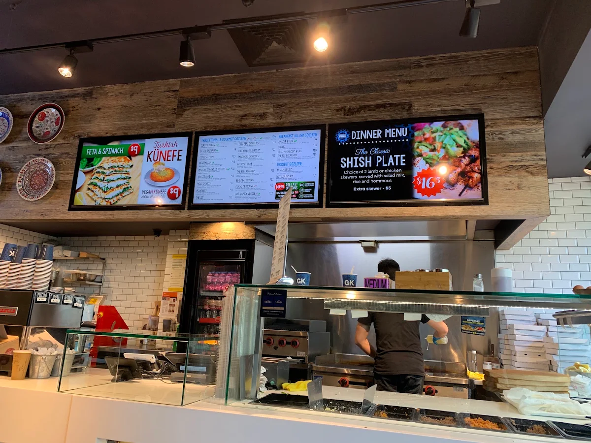 Menu, Gozleme Kebab Docklands