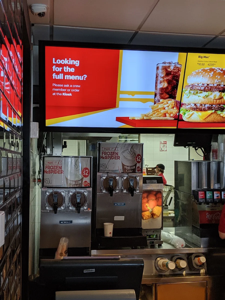 Menu, McDonald's Cross Roads