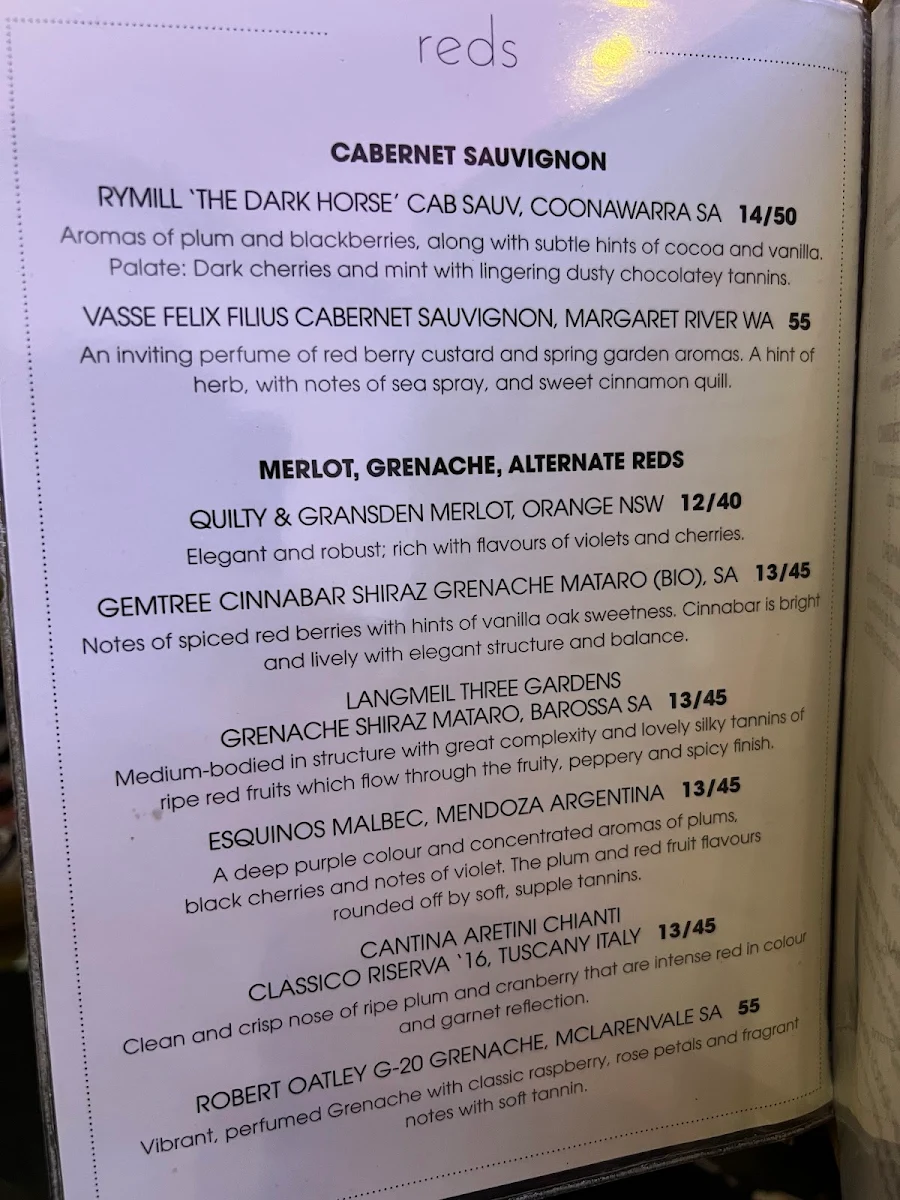 Menu, Holy Basil Darling Square