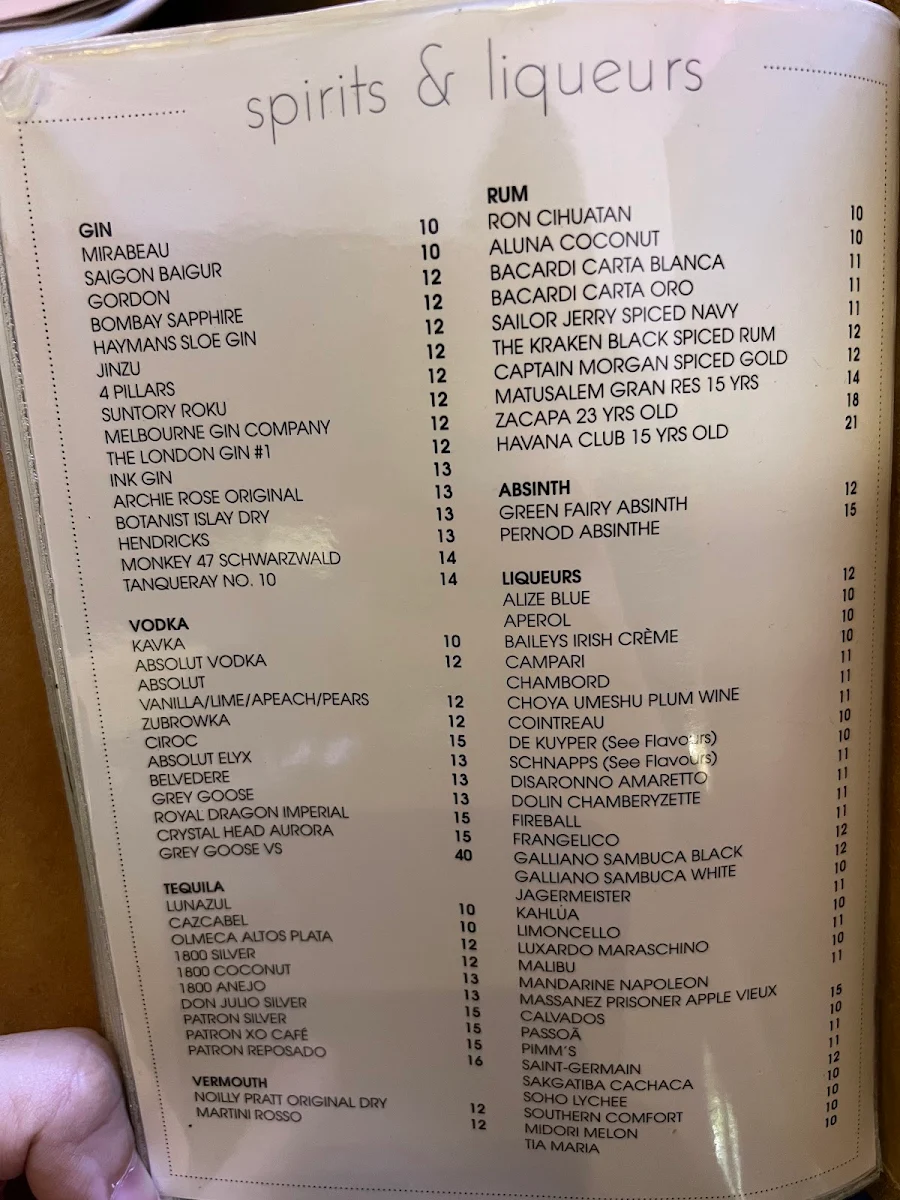 Menu, Holy Basil Darling Square