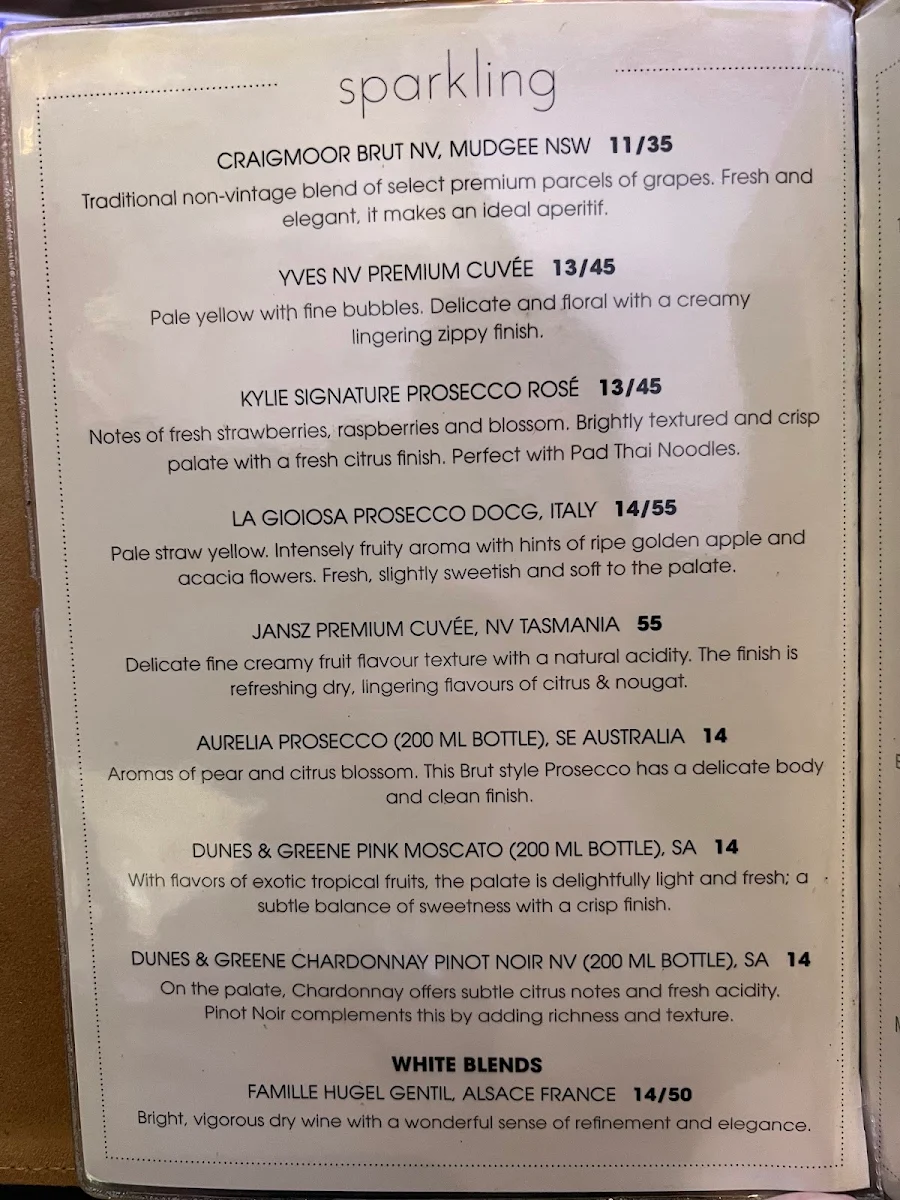 Menu, Holy Basil Darling Square
