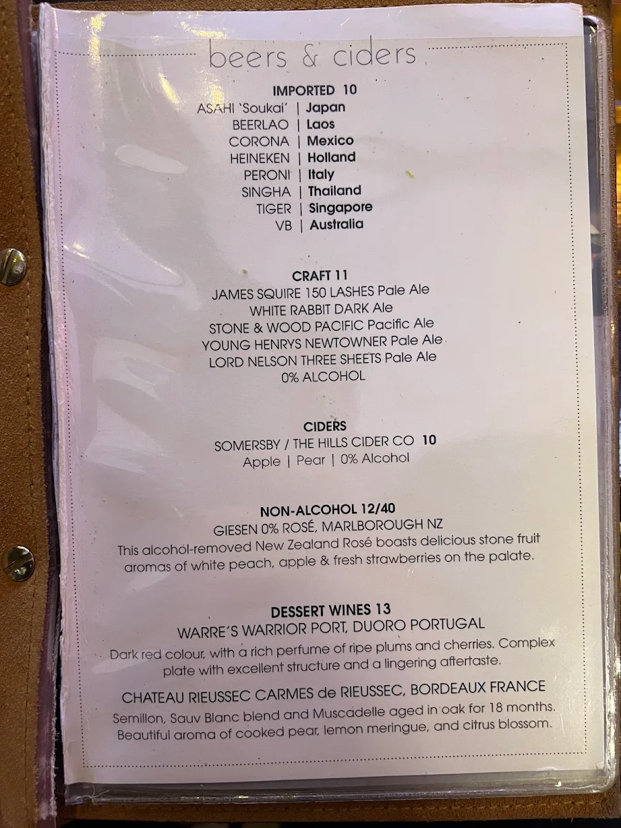 Menu, Holy Basil Darling Square