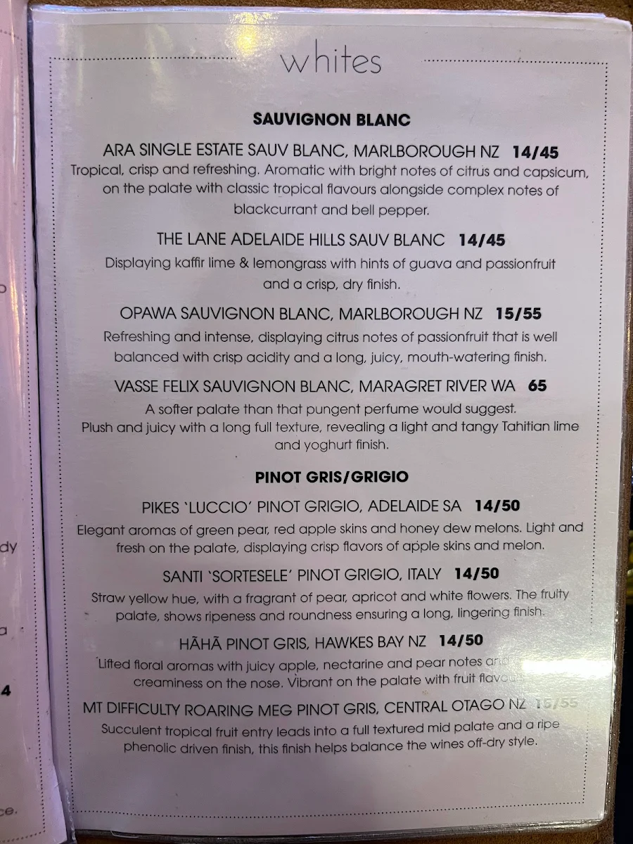 Menu, Holy Basil Darling Square