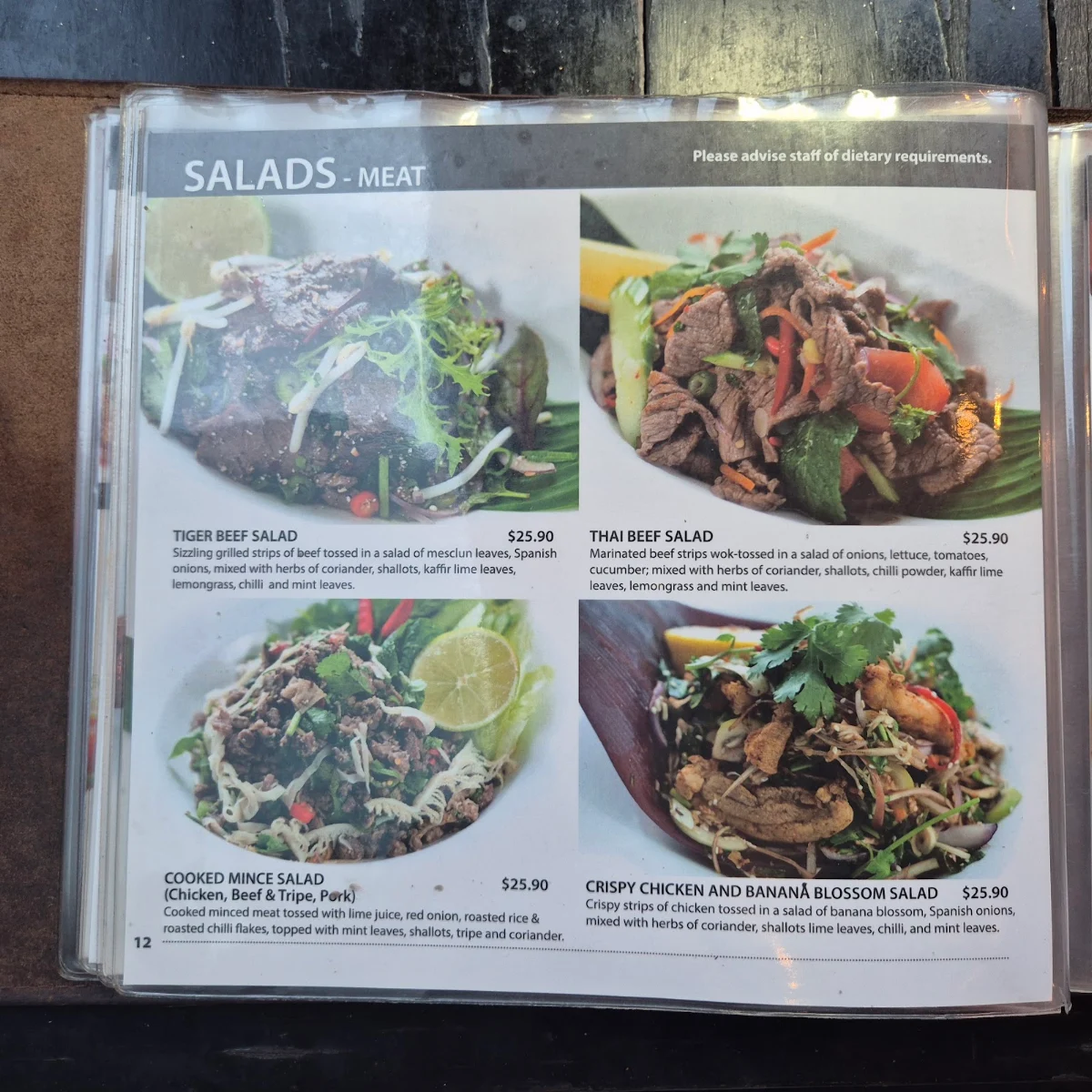 Menu, Holy Basil Darling Square