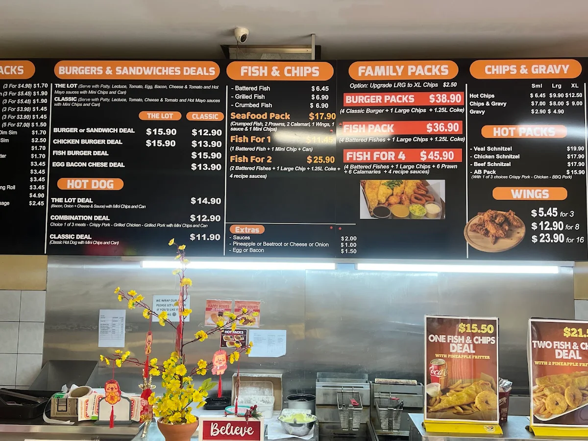 Menu, HQ Rolls & Chips