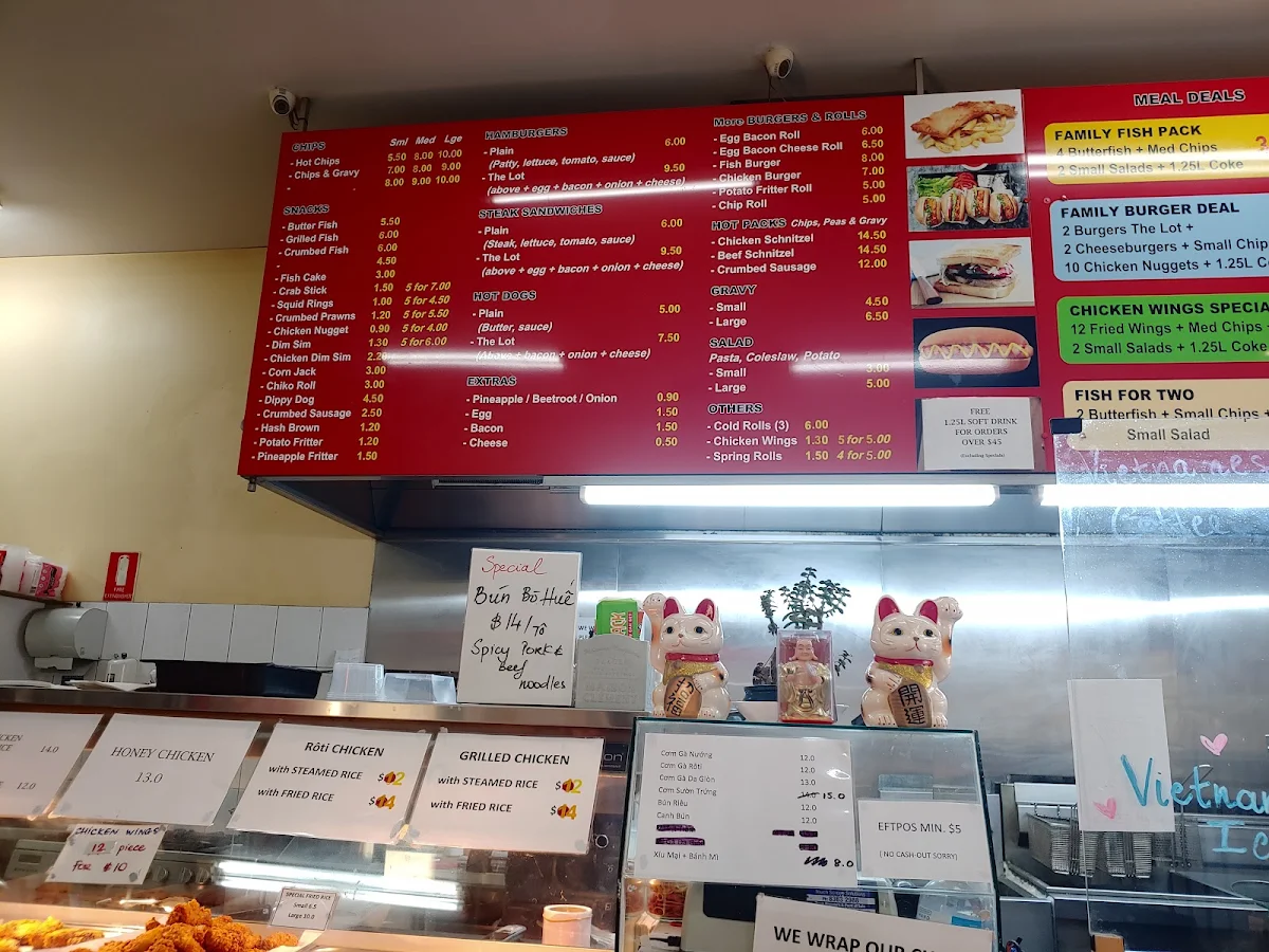 Menu, HQ Rolls & Chips