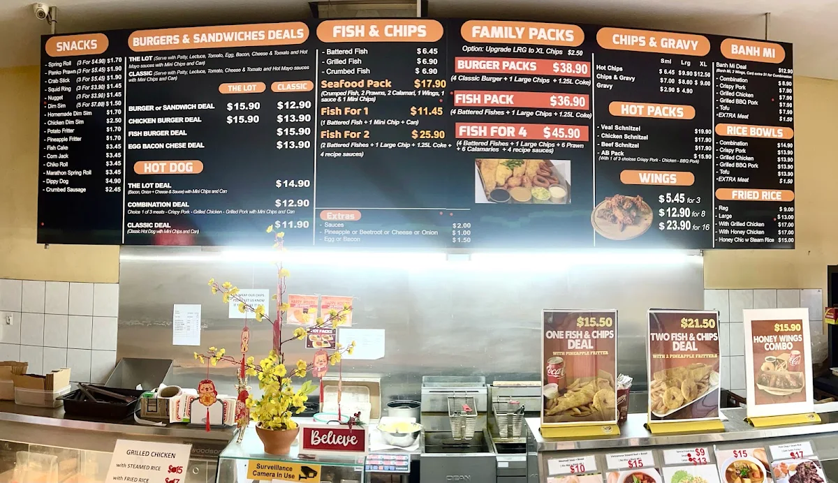 Menu, HQ Rolls & Chips