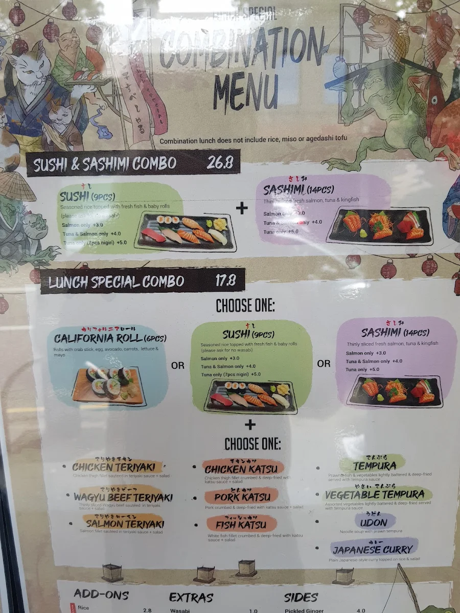 Menu, Sushi Suma