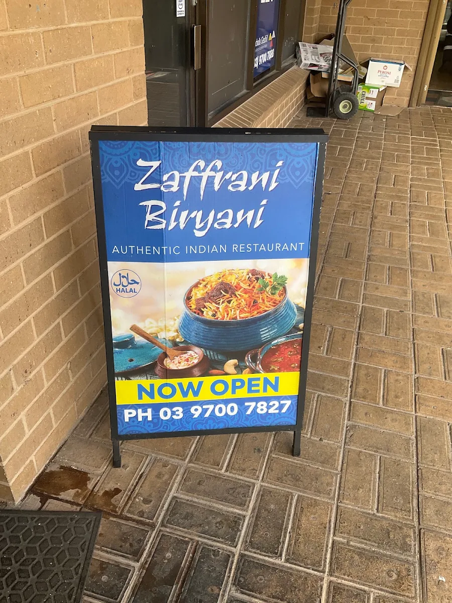 Menu, Zaffrani Biryani