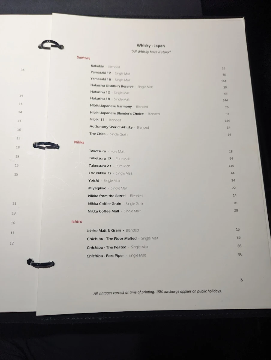 Menu, Nagisa