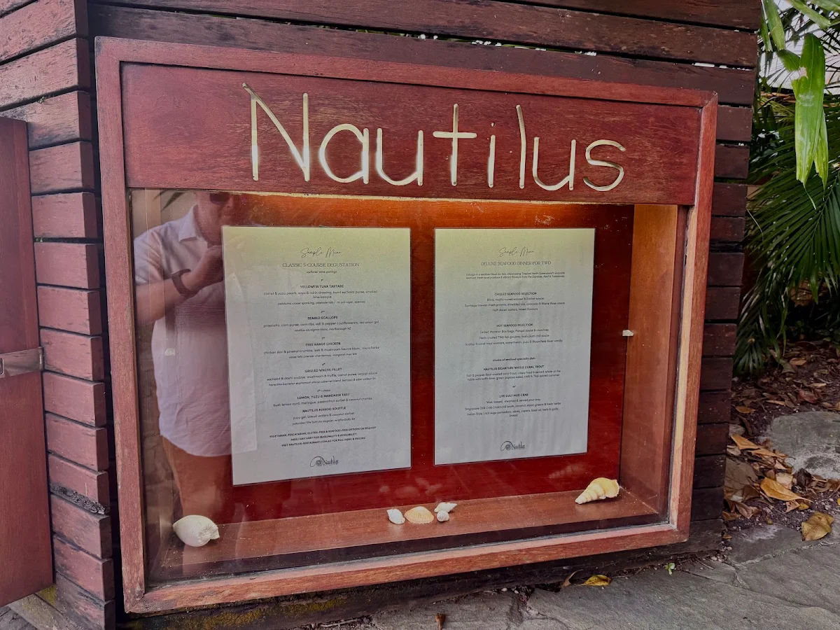 Menu, Nautilus Restaurant
