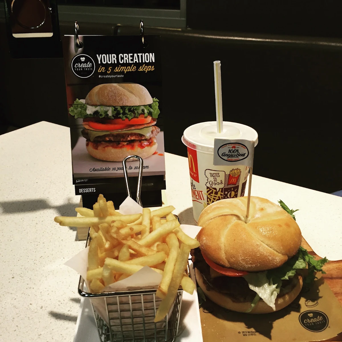 Menu, McDonald's Geraldton Homemaker Centre
