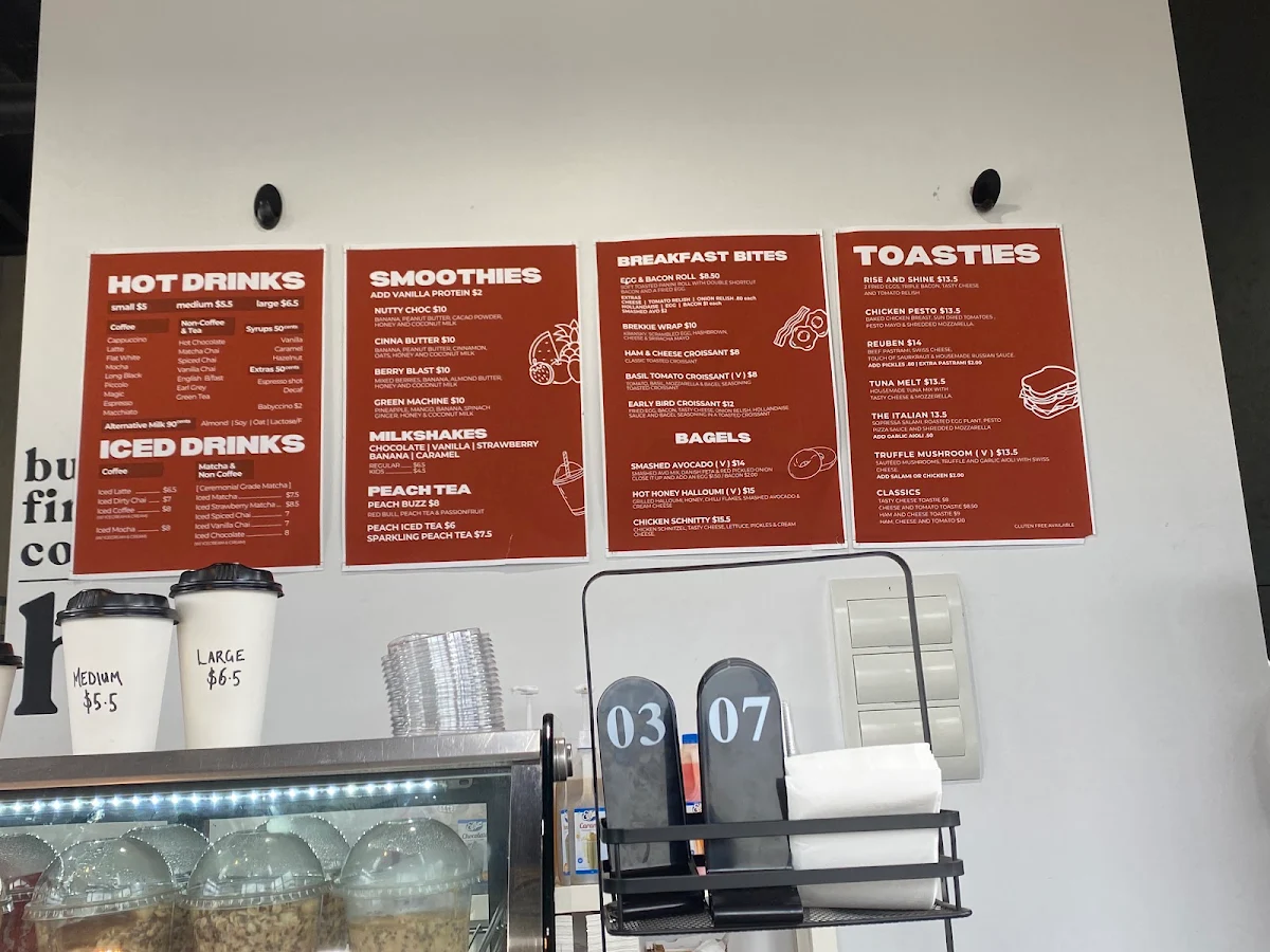 Menu, Homebody Cafe