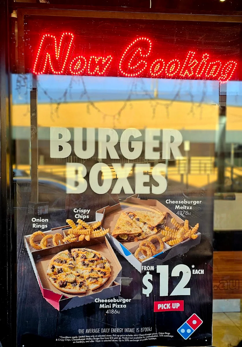 Menu, Domino's Pizza Northam