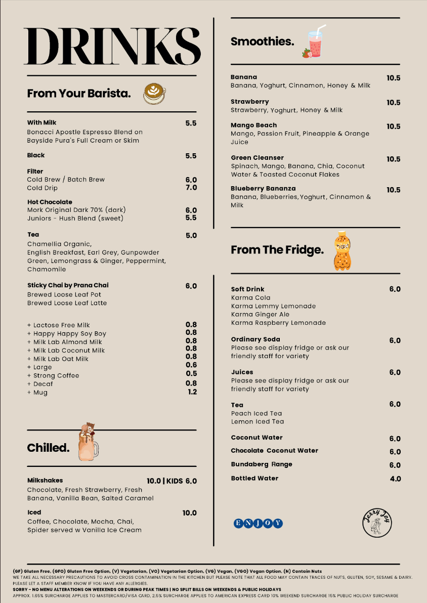 Menu, Jerry Joy
