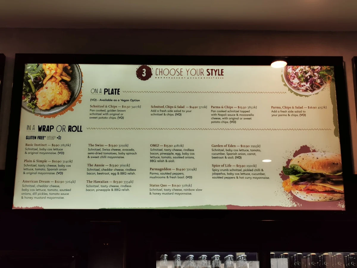 Menu, Schnitz Wagga Wagga