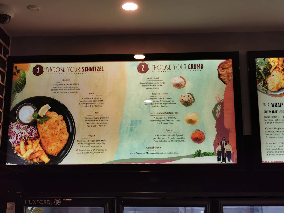 Menu, Schnitz Wagga Wagga