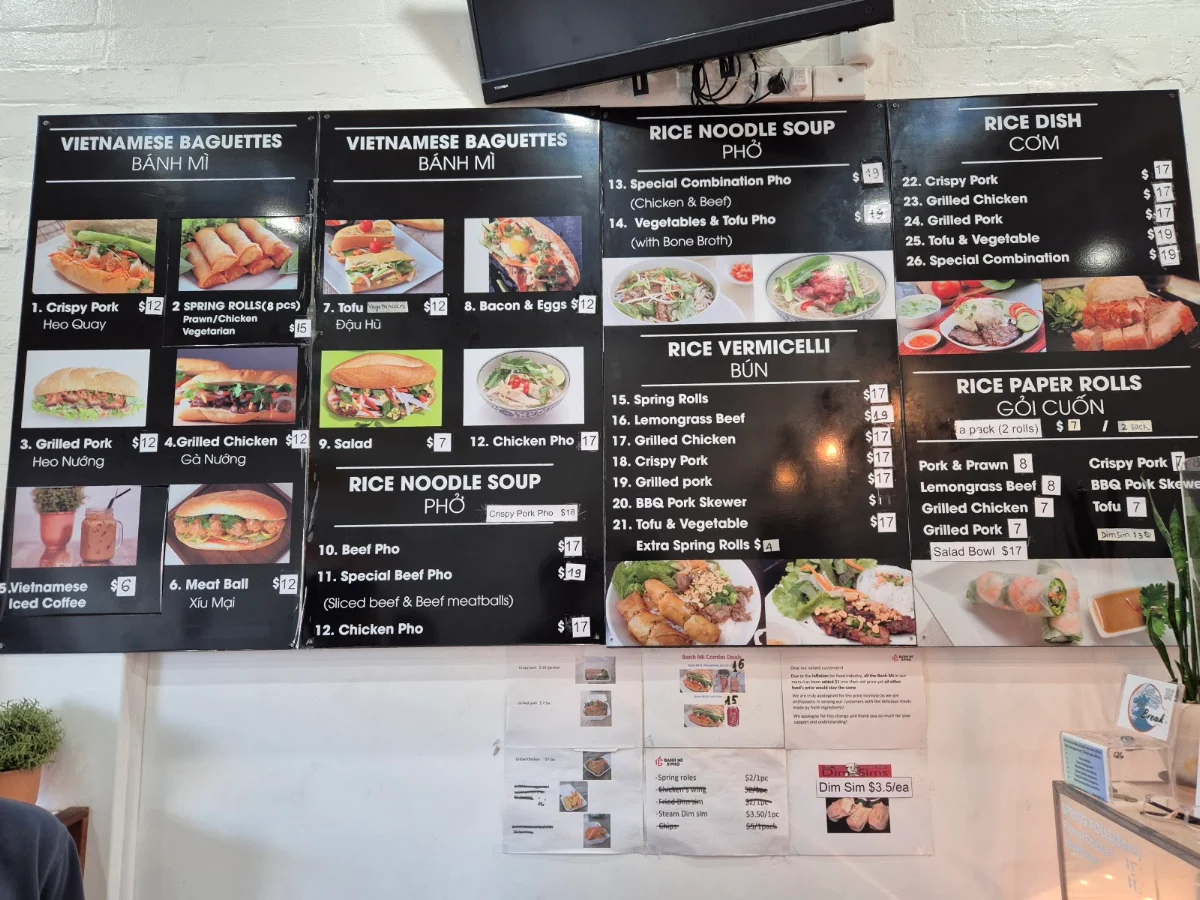 Menu, Banh Mi & Pho