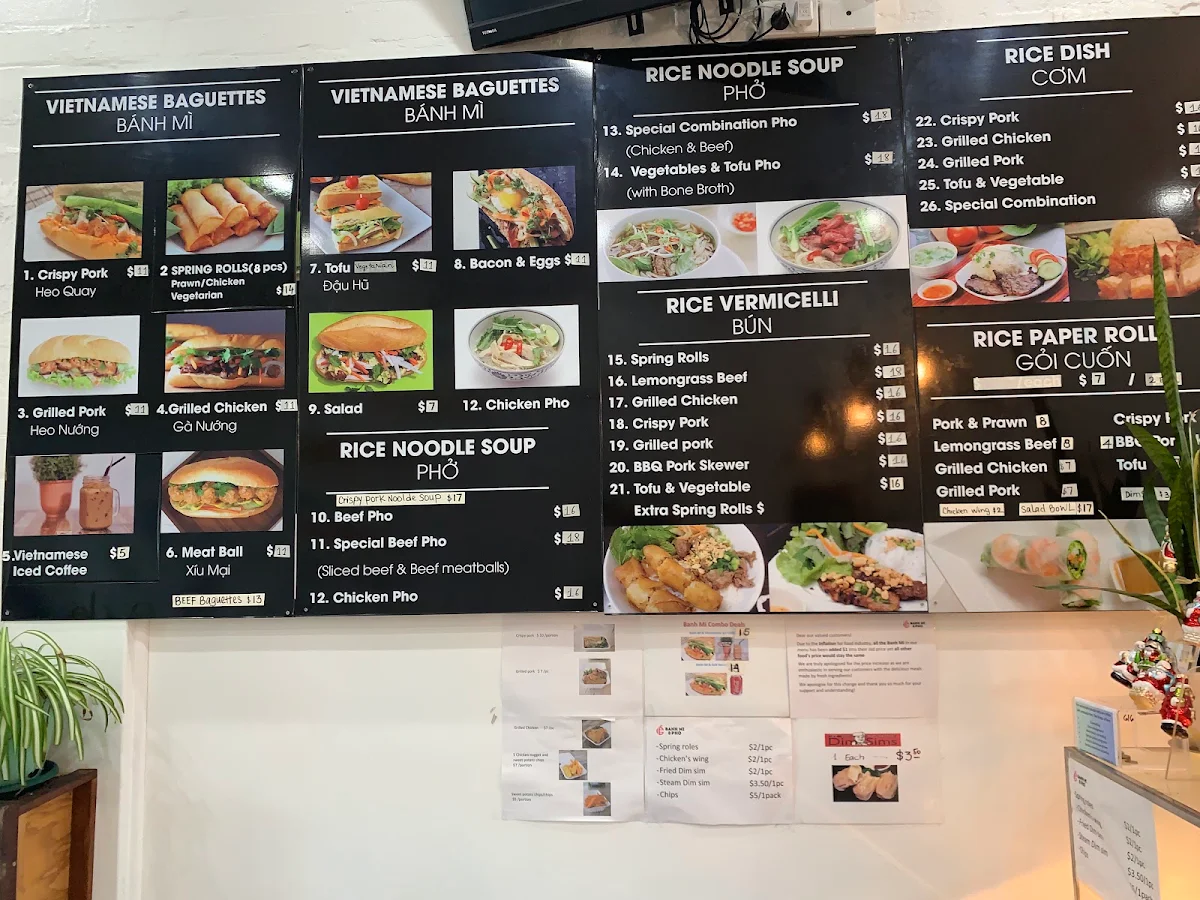 Menu, Banh Mi & Pho