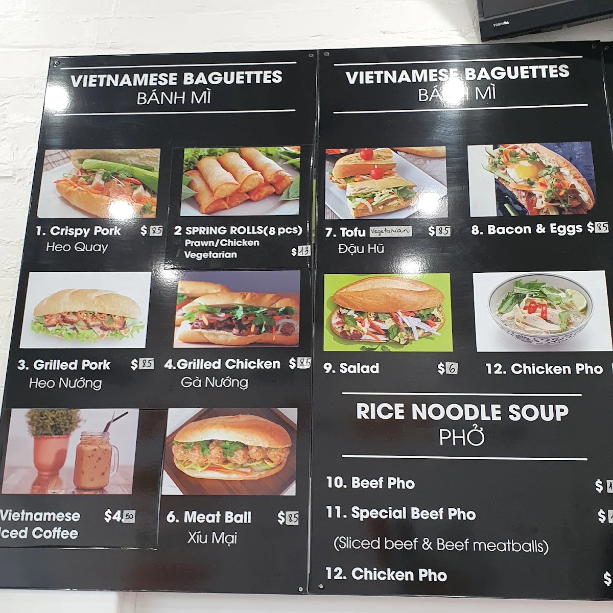 Menu, Banh Mi & Pho